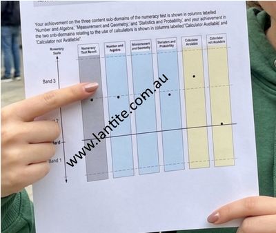 A real LANTITE pass result sent in by a student who used the app