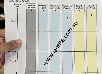 A real LANTITE pass result sent in by a student who used the app