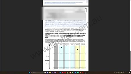 A real LANTITE pass result sent in by a student who used the app
