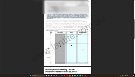 A real LANTITE pass result sent in by a student who used the app